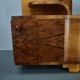 Art Deco bedside tables from the 1930s in walnut finish, Czechoslovakia.