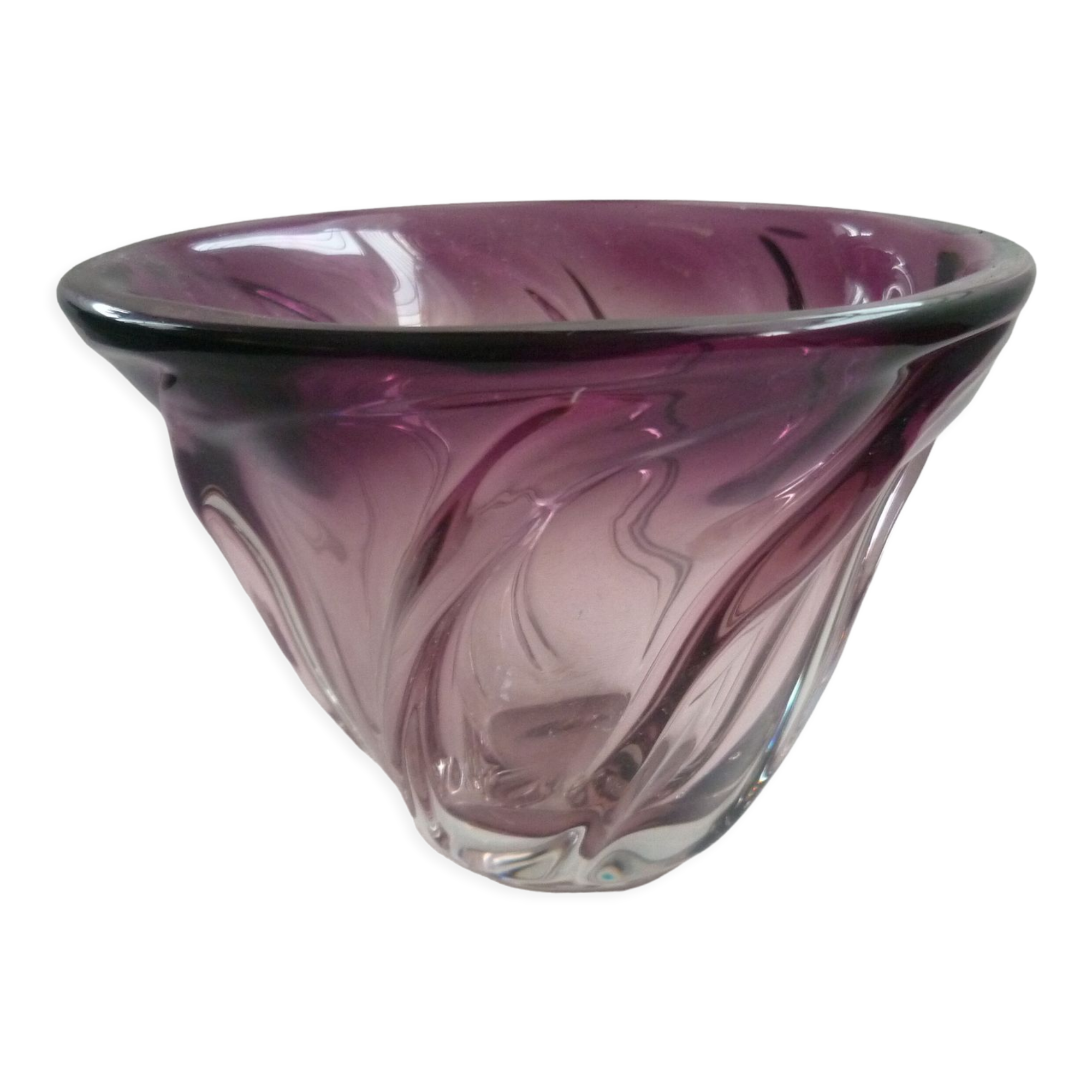 Glass paste vase sign art valves france