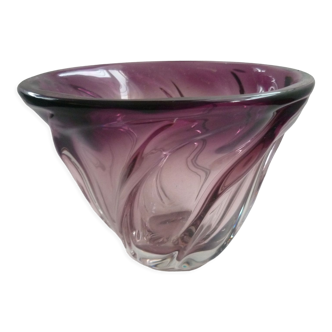 Glass paste vase sign art valves france