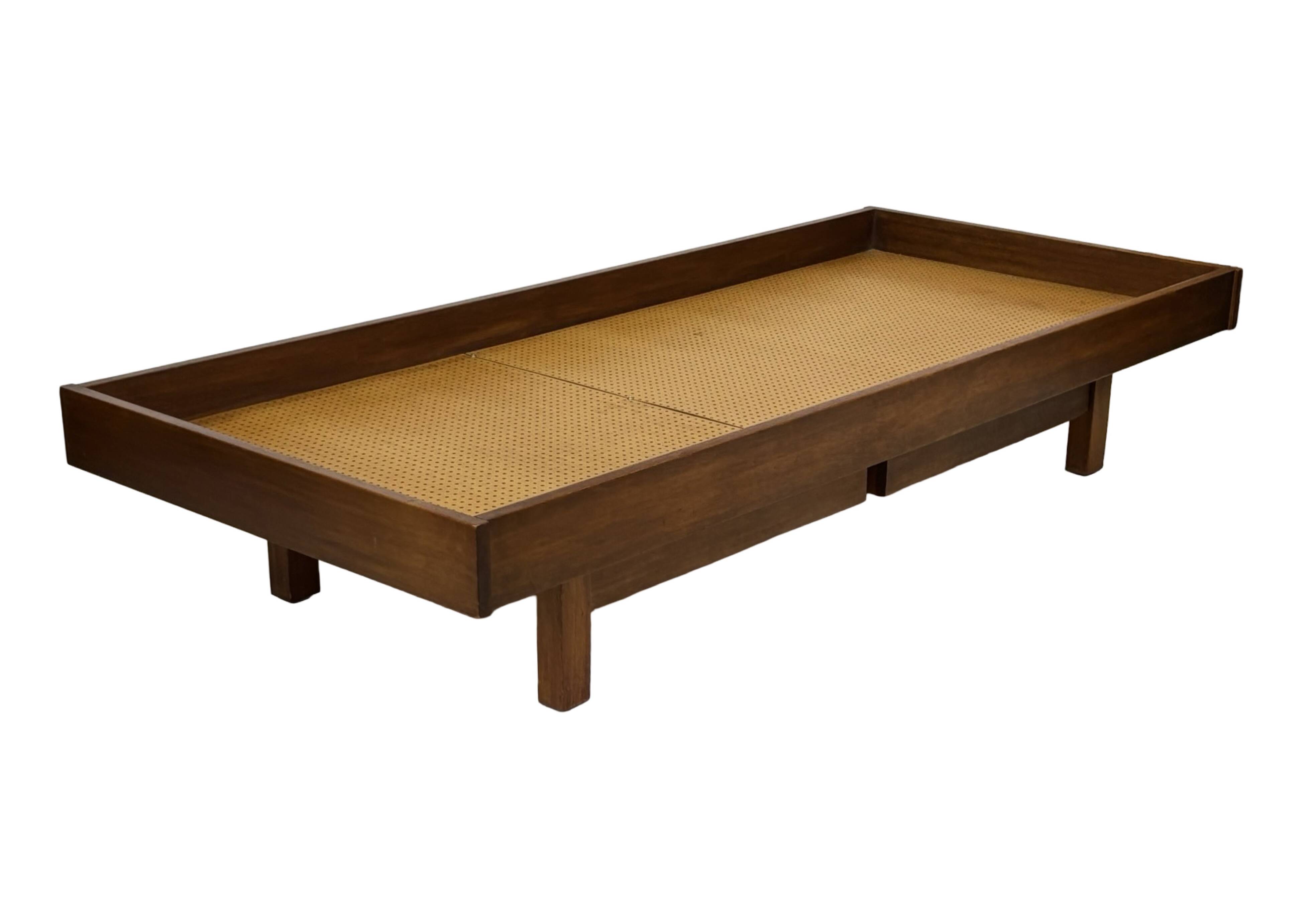 Vintage daybed with drawers 1960s in teak minimalist design