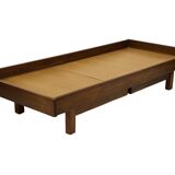 Vintage daybed with drawers 1960s in teak minimalist design
