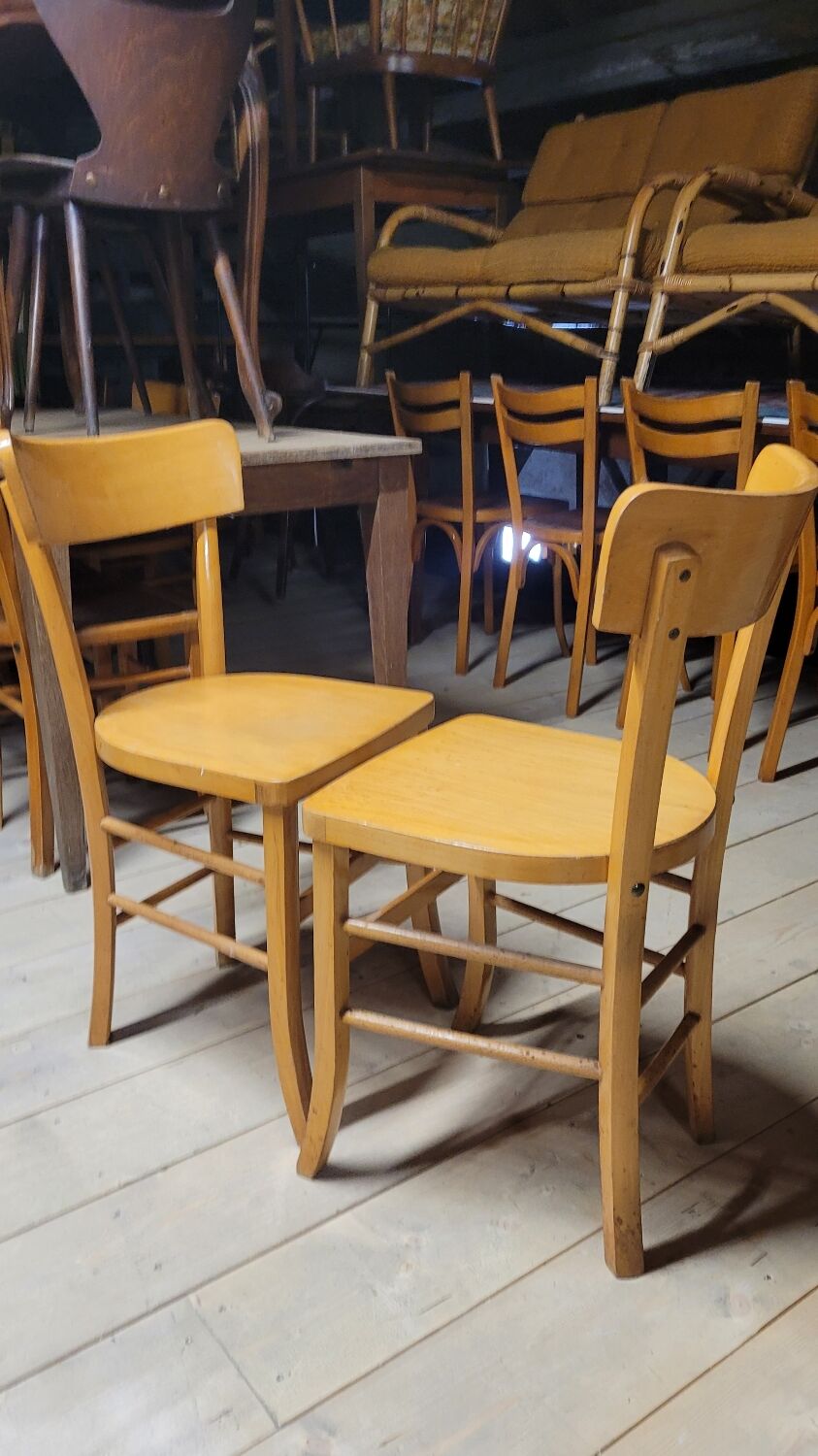 Pair of old bistro chairs, 1950s