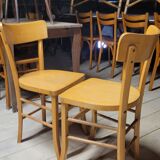 Paire chaises de bistrot ancienne, 1950s