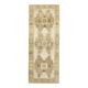 1970s Turkish Hand-Knotted Wool Cotton White Runner Rug 120X314