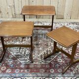 Suite of teak nesting tables from the 70s
