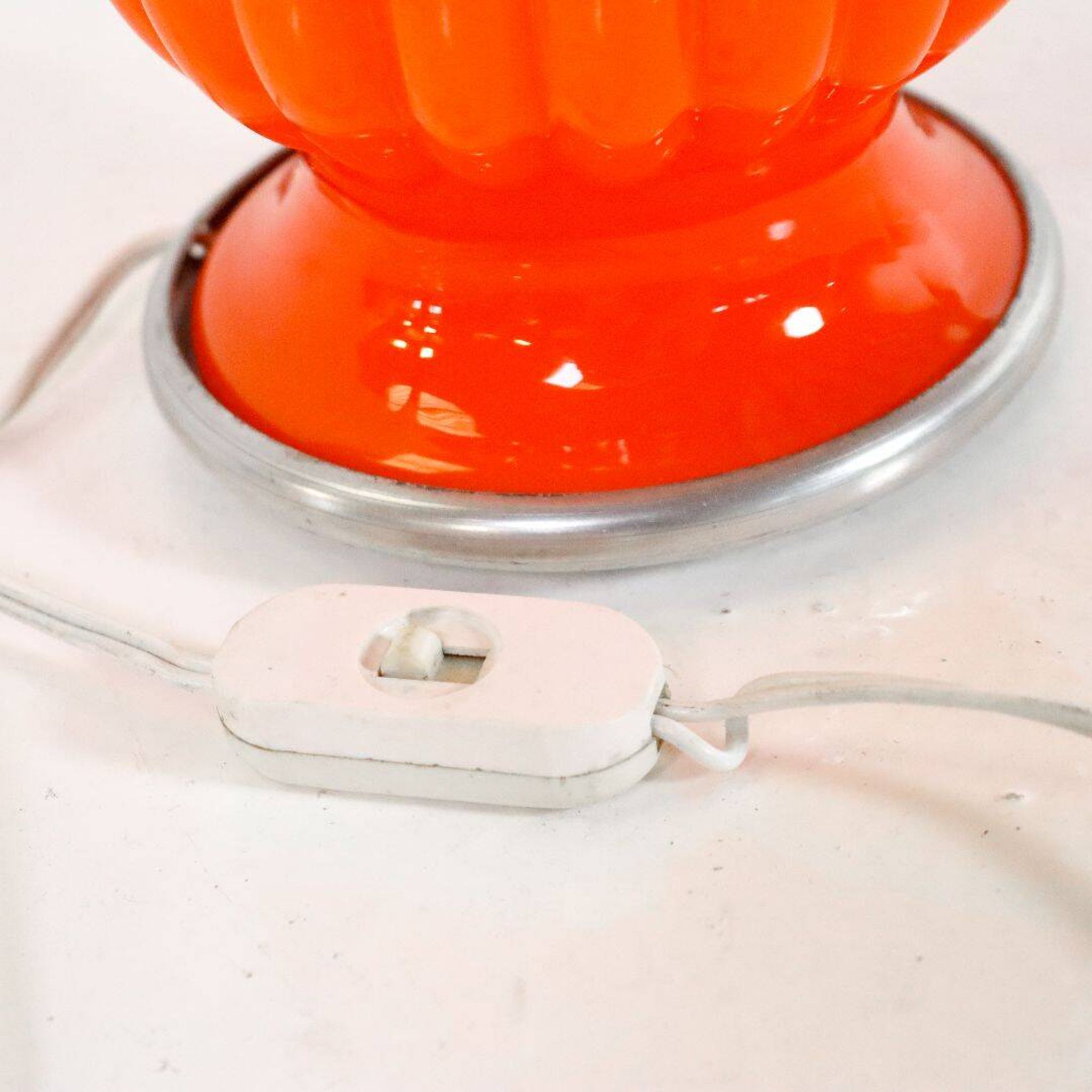 Space Age Italian Glass Table Lamp
