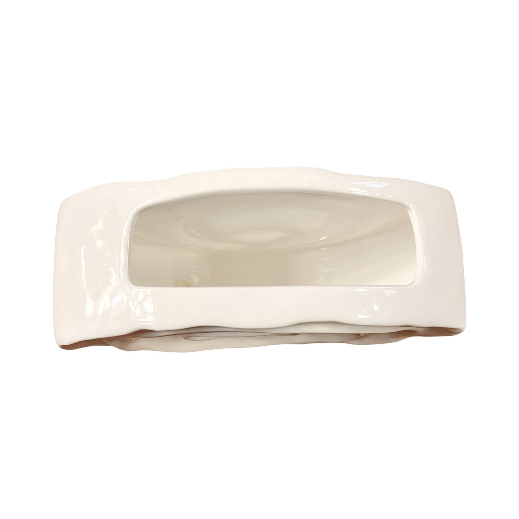 Porcelain, hand-formed Shell vase, Sandra Rich, Germany, 1990s.