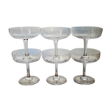 Set of 6 champagne glasses