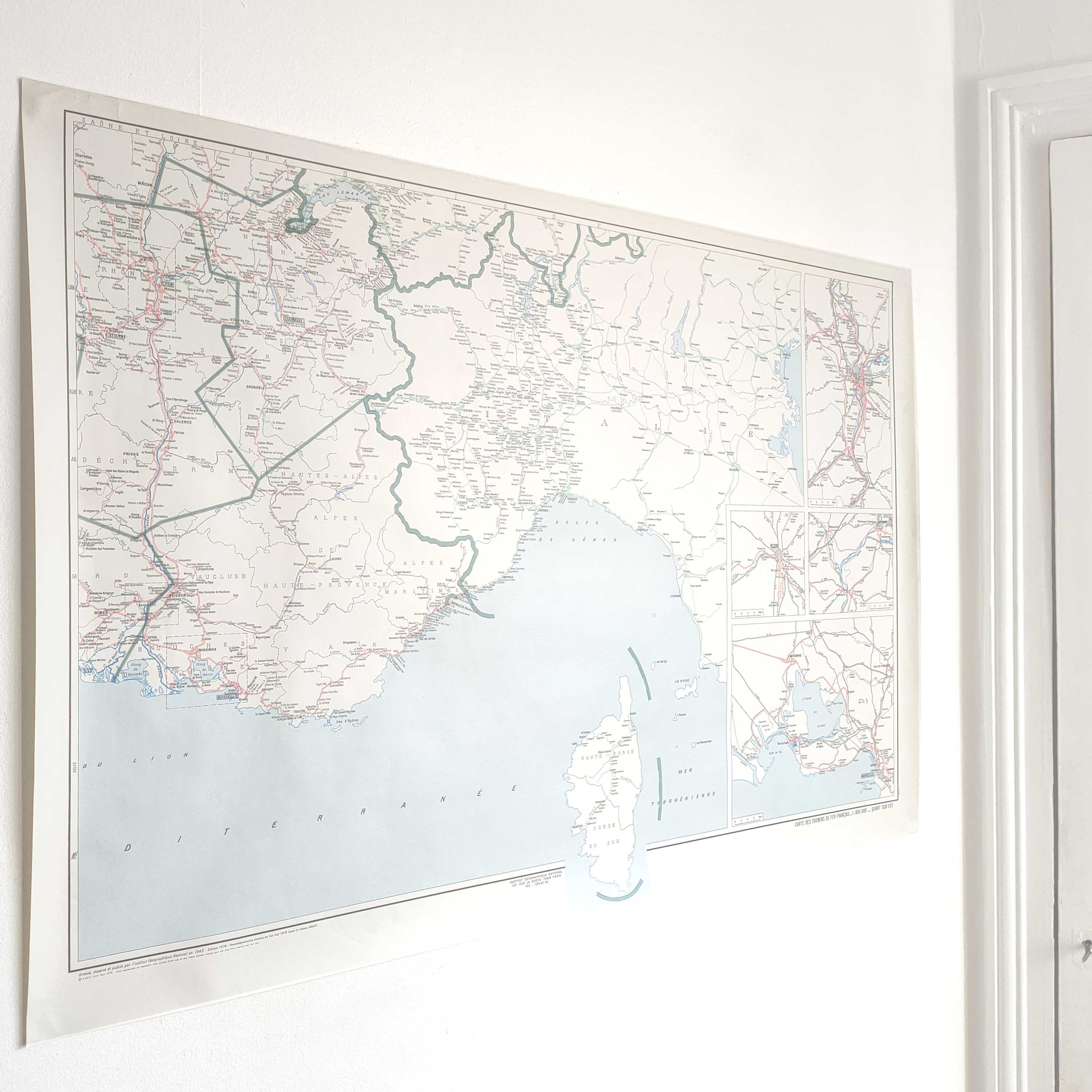 Old SNCF map of the south of France