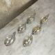 6 salt shakers and spoons in solid silver art nouveau