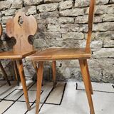 Set of 4 brutalist chairs 1970"