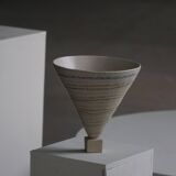 Decorative stoneware vase from mid-20th century, 1960s.