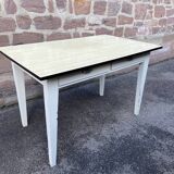 Kitchen table in formica & wood 50s