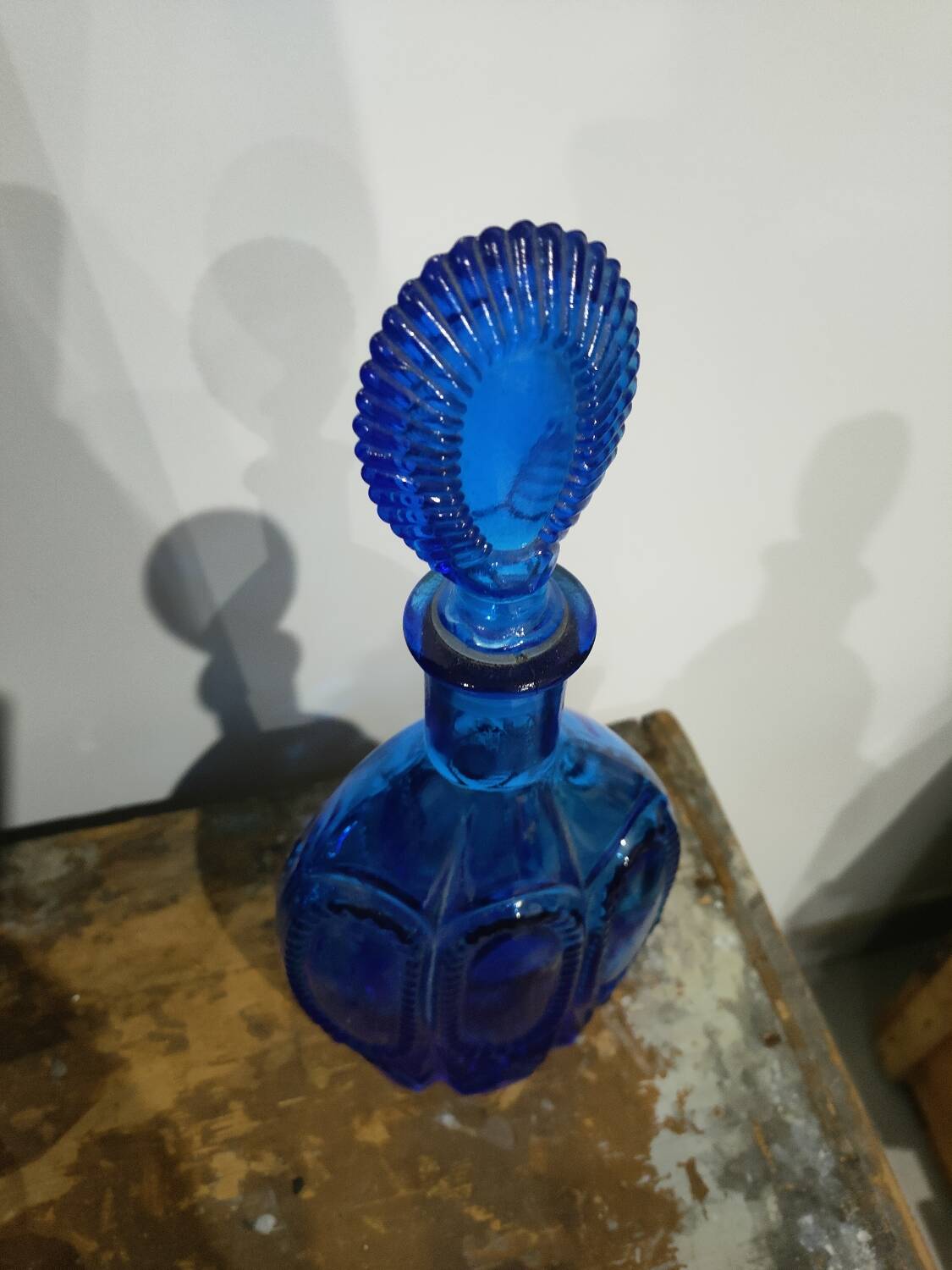 Cobalt blue perfume bottle style bottle