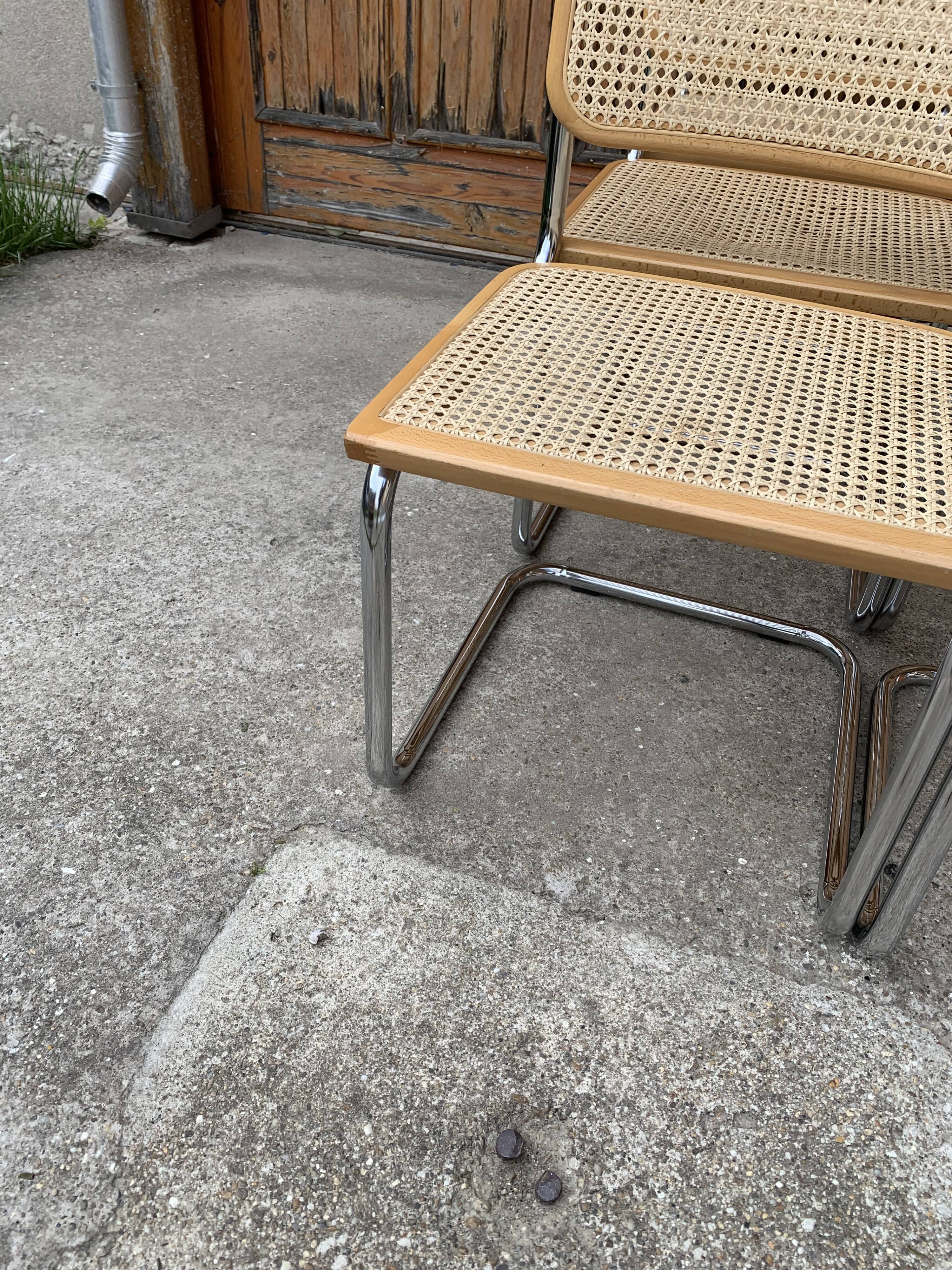 6 chaises Cesca de Marcel Breuer