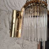 Applique murale laiton et pampilles cristal