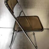 PLEXIGLAS SMOKY YEARS 70, CHROME DESIGN VINTAGE