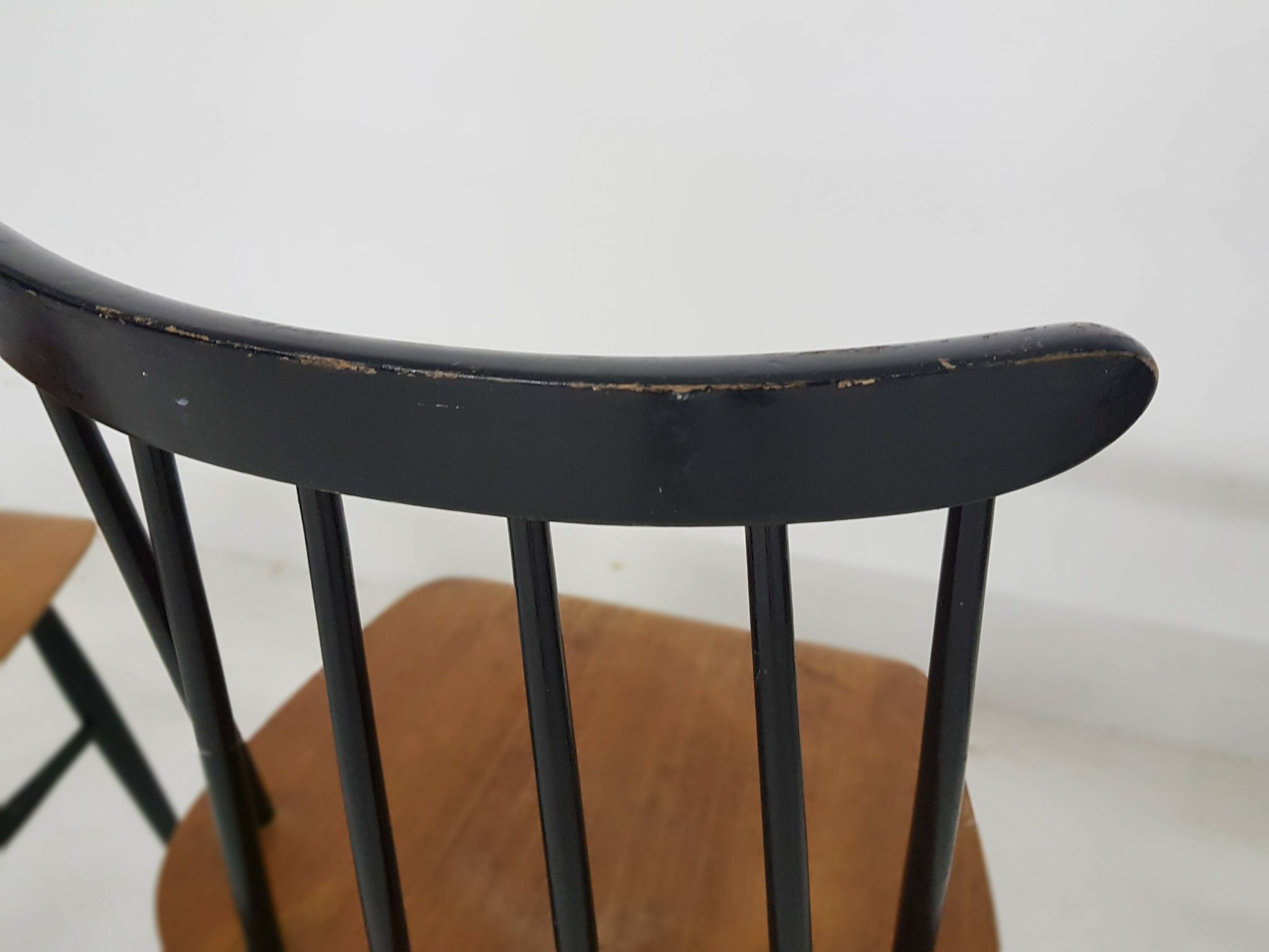 Set of four Ilmari Tapiovaara "Fanett" dining chairs for Edsby verken, Sweden 1960
