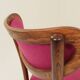 Vintage chair natural raspberry wool bentwood 1960