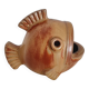 Gunnar Nylund, sculpture/vase/bowl in ceramic shaped like a fish, modern Scandinavian.