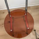 2 folding chairs Space Age plexiglass/steel round back/seat 1980s