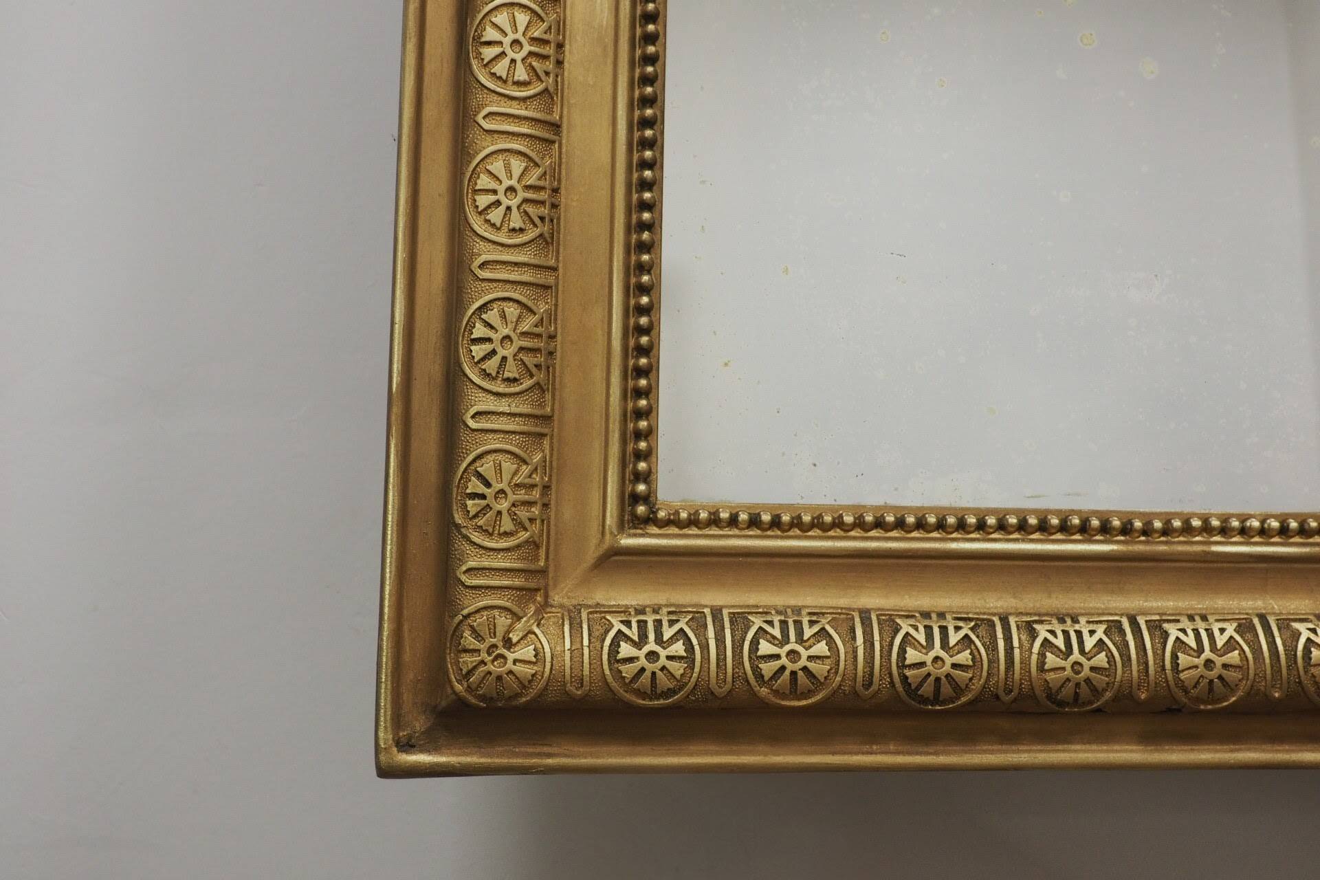 Very large Louis Philippe gilded trumeau mirror