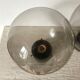 Plafonniers vintage globes en verre fumé