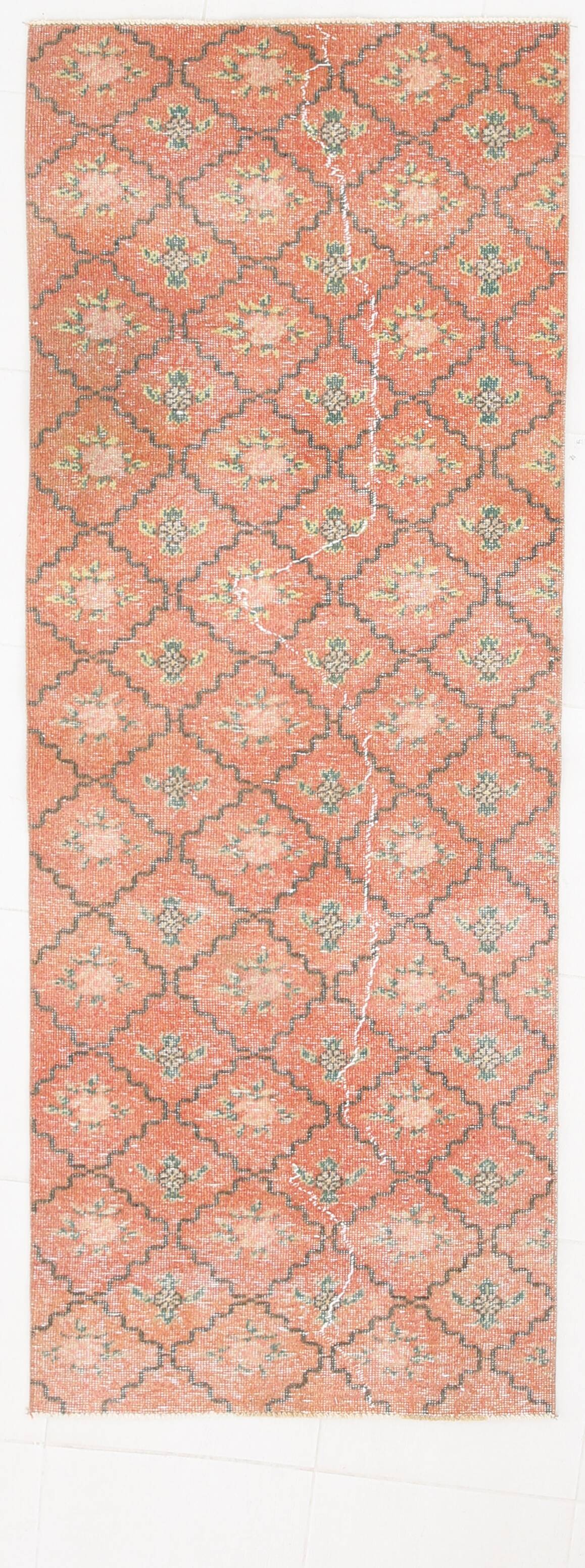 2x7 short vintage runner rug, 78x208cm