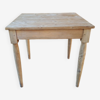 Raw wood bistro table