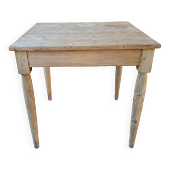 Raw wood bistro table