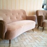 Organic design sofa sofa ARC Rein 50s-60s beige Bronze