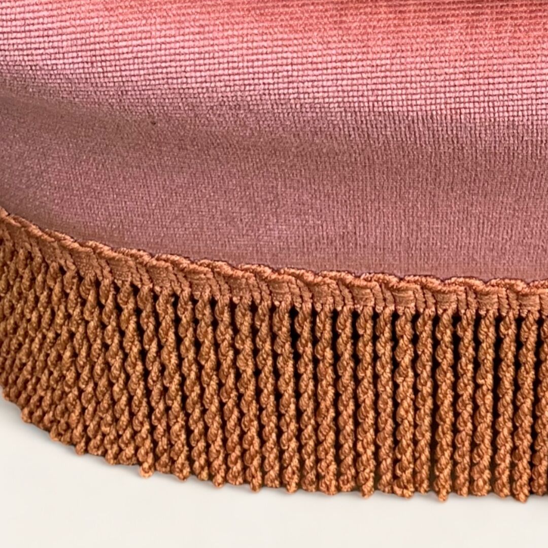 Pair of pink velvet toad armchairs, 1970s