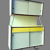 Green and yellow formica buffet