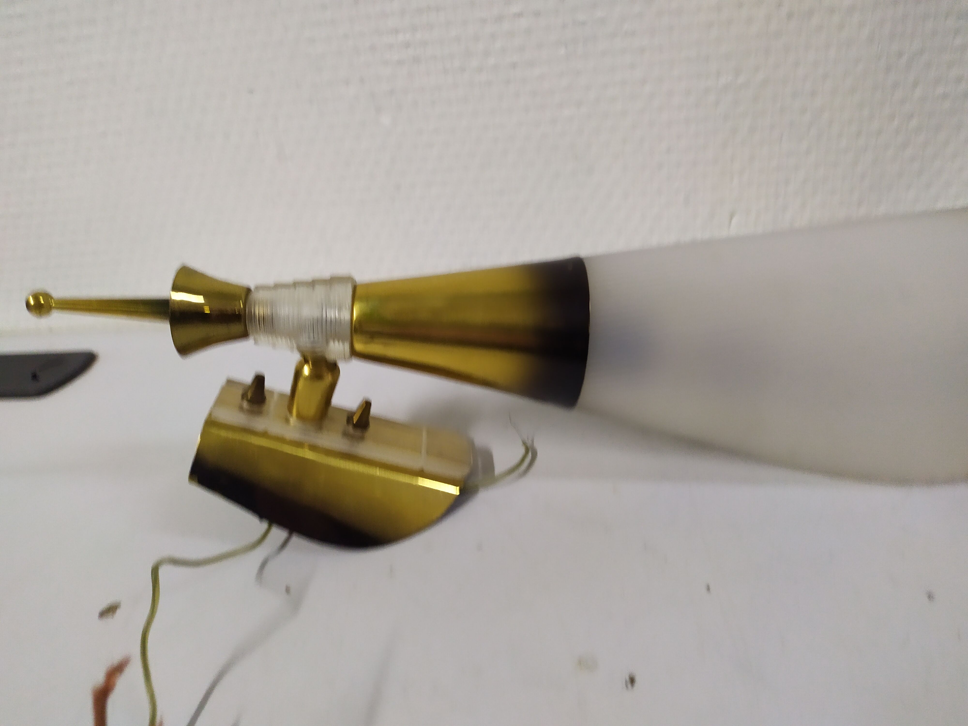Pair of wall sconces plexiglass rockabilly gilded
