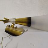 Pair of wall sconces plexiglass rockabilly gilded
