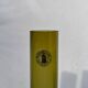 Trio de soliflore en verre vert olive / vases tubes