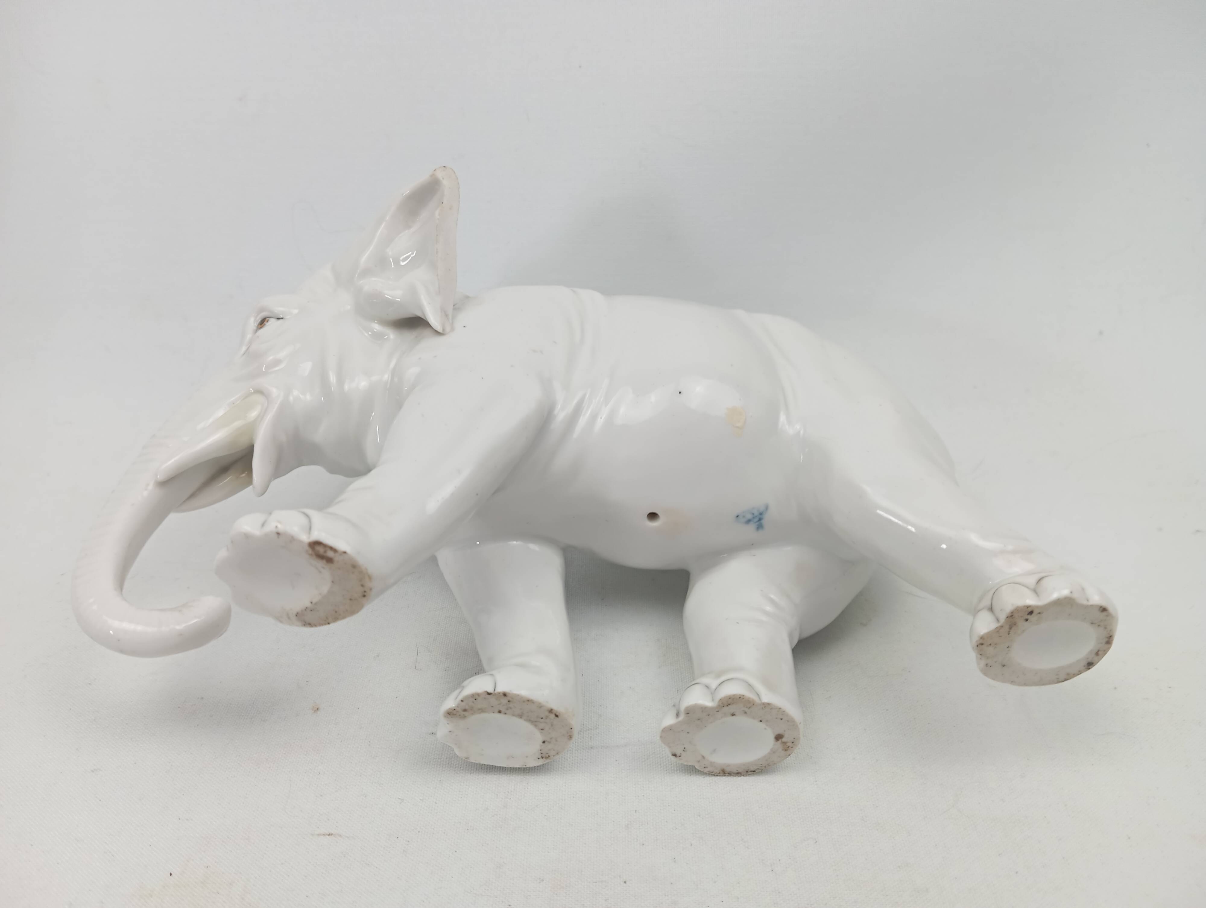Capodimonte ceramic elephant 18-19th century (broken ears)