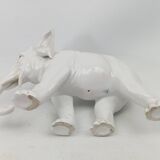 Capodimonte éléphant en céramique  18-19ème (oreilles cassé)