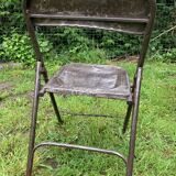 Folding metal chairs