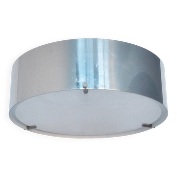 Chromed metal and glass wall lamp by Bruno Gatta for Stilnovo, Italy 1960's