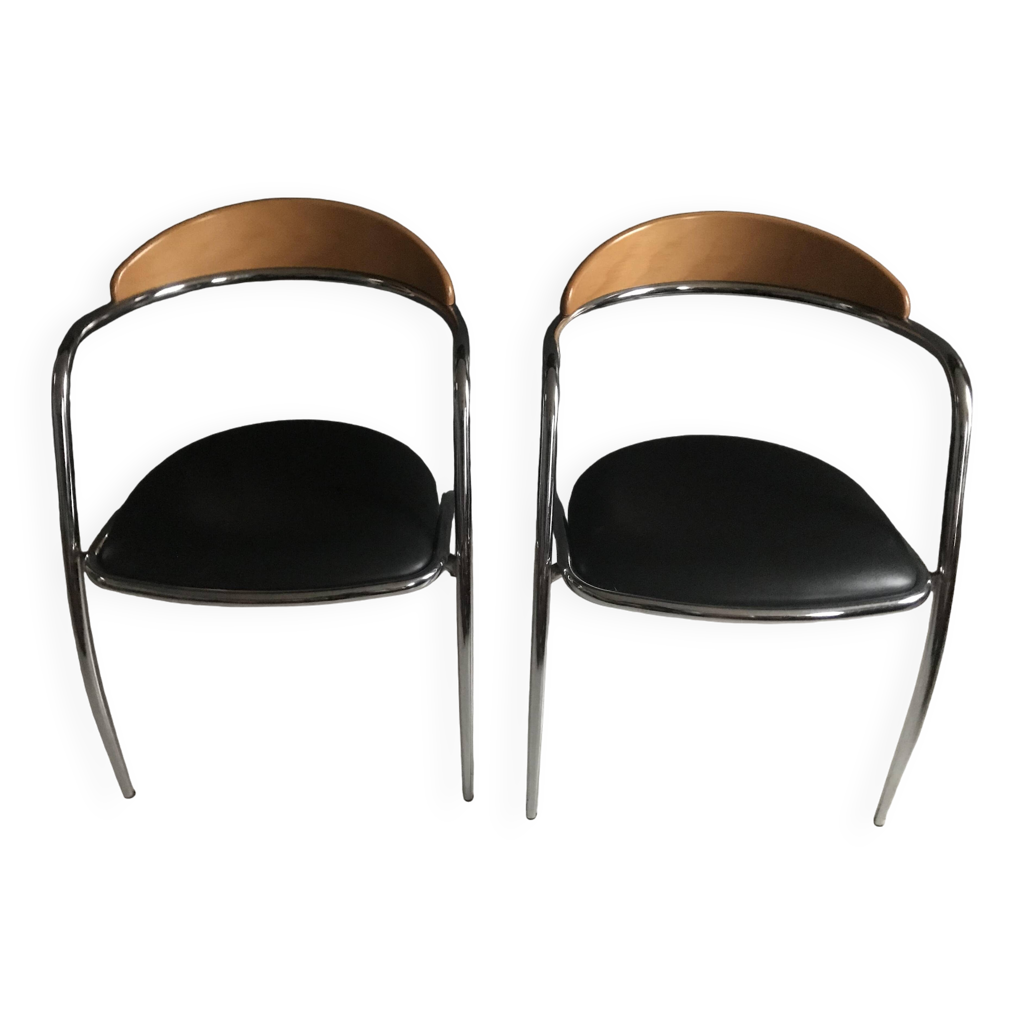 2 x Effezeta Chair Italy 1980s | Selency