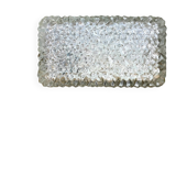 Rectangular glass flush mount ceiling or wall light