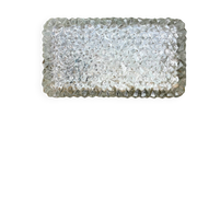 Plafonnier ou applique en verre rectangulaire encastré