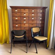 Black back chairs by G. Piretti & E. Ambas, Italy, 1980s