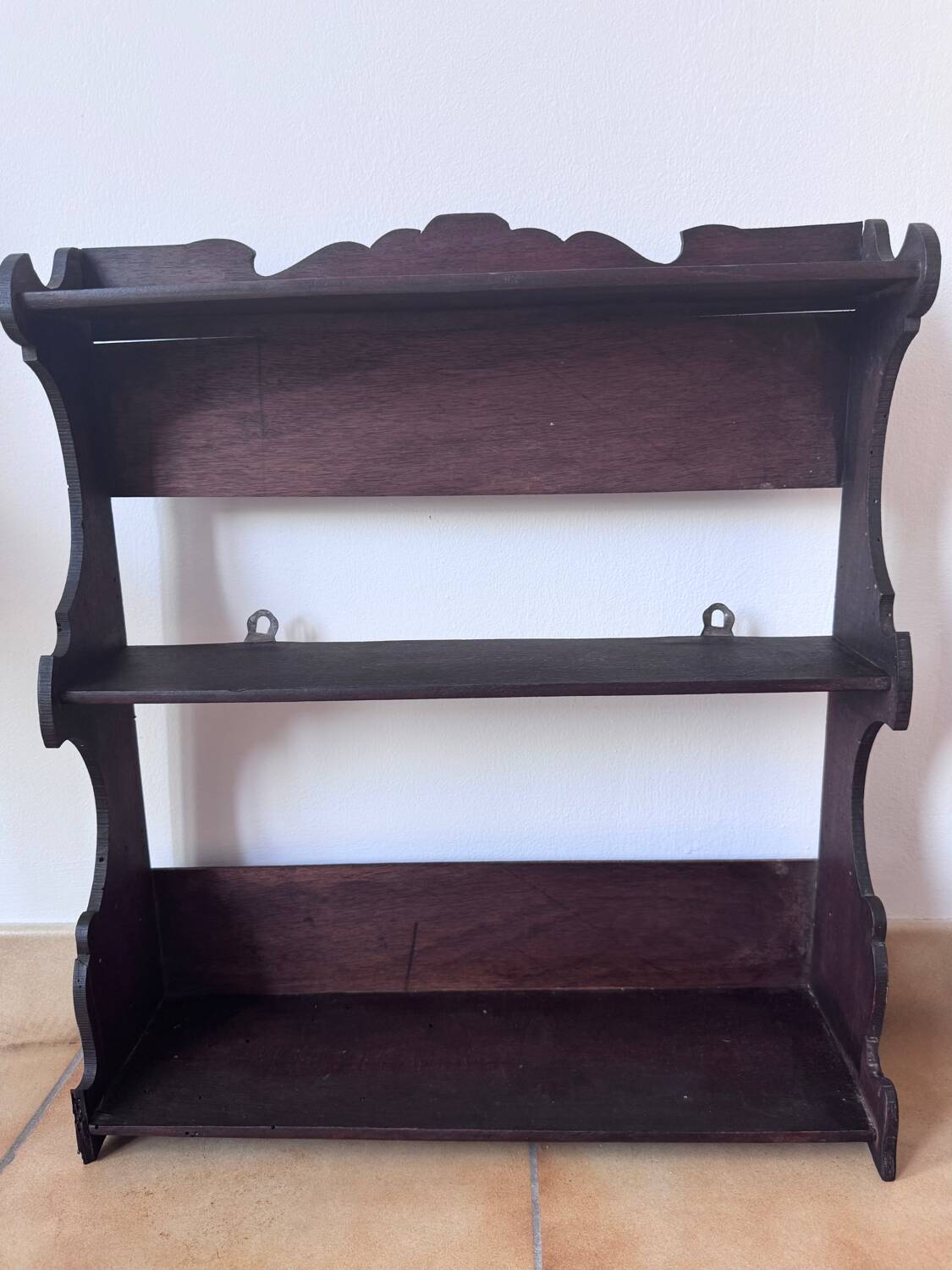 Antique wooden wall shelf