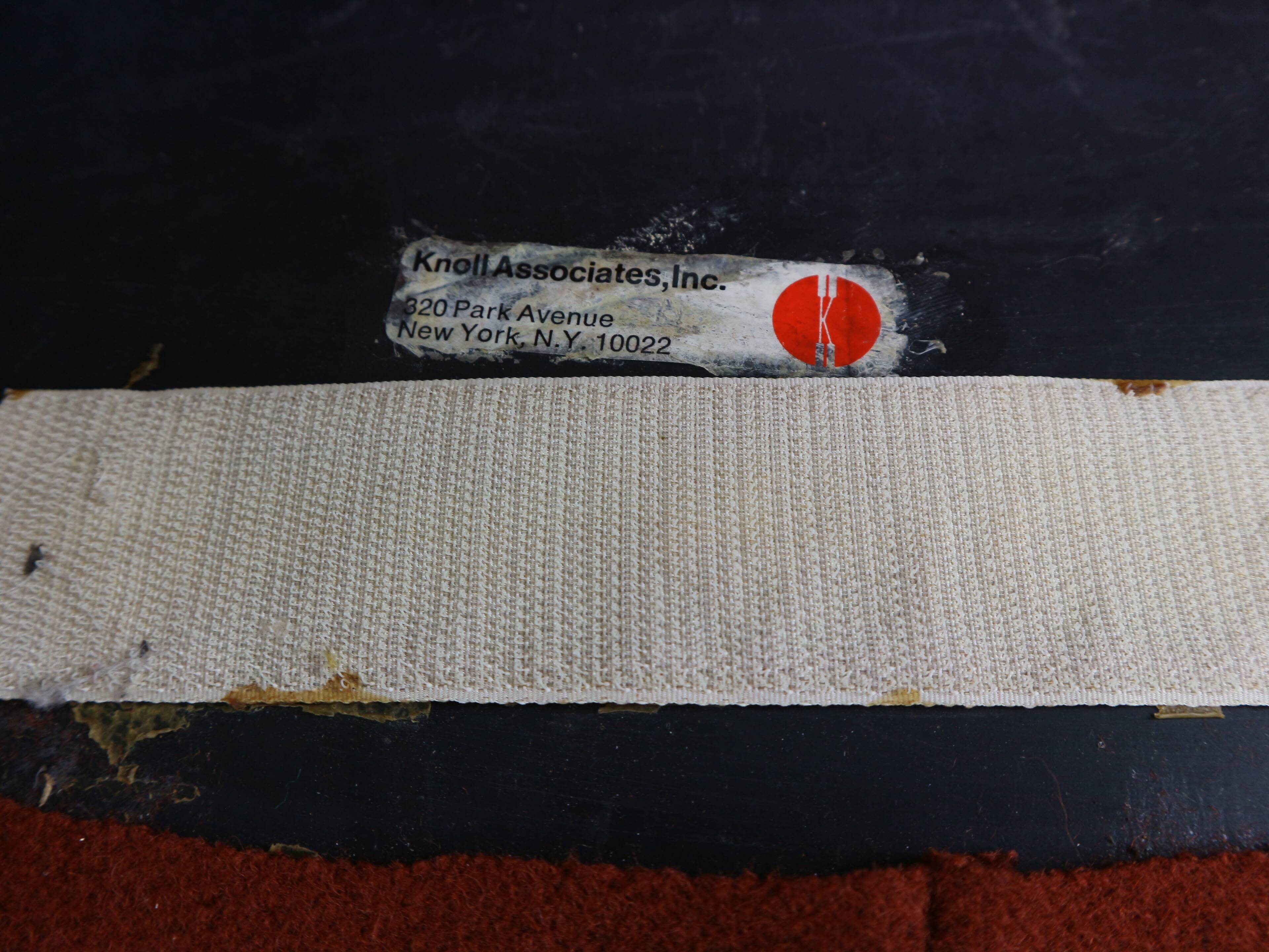 Early bronze lounge chair by Warren Platner for Knoll 1960s in rust red