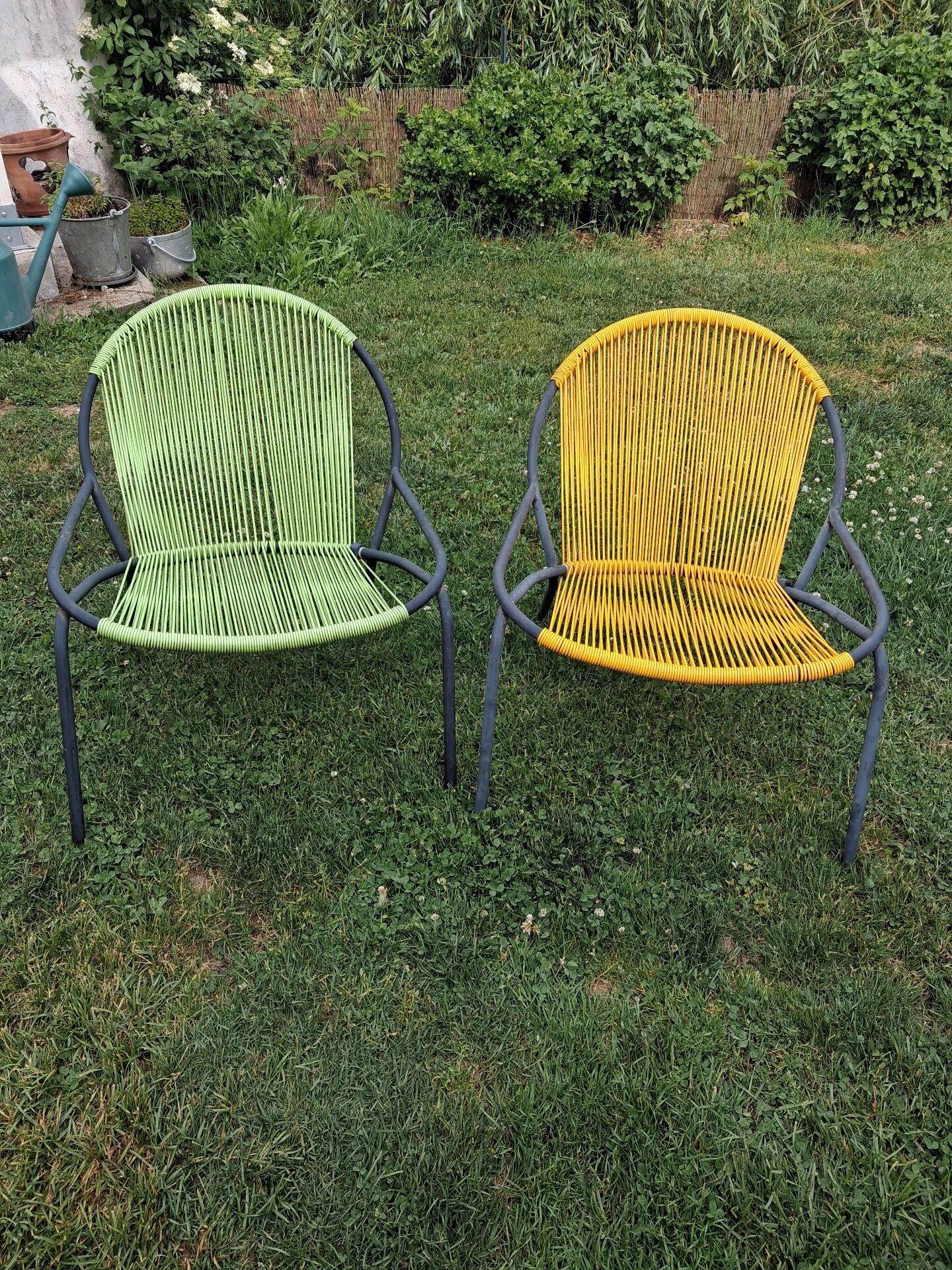 Scoubidou chairs from the 1960s