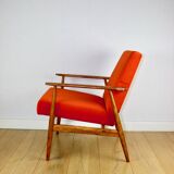 Fauteuil Orange Lis par Henryk Lis, années 1970