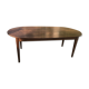 Oval farm table in massive walnut