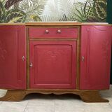 Raspberry art deco buffet